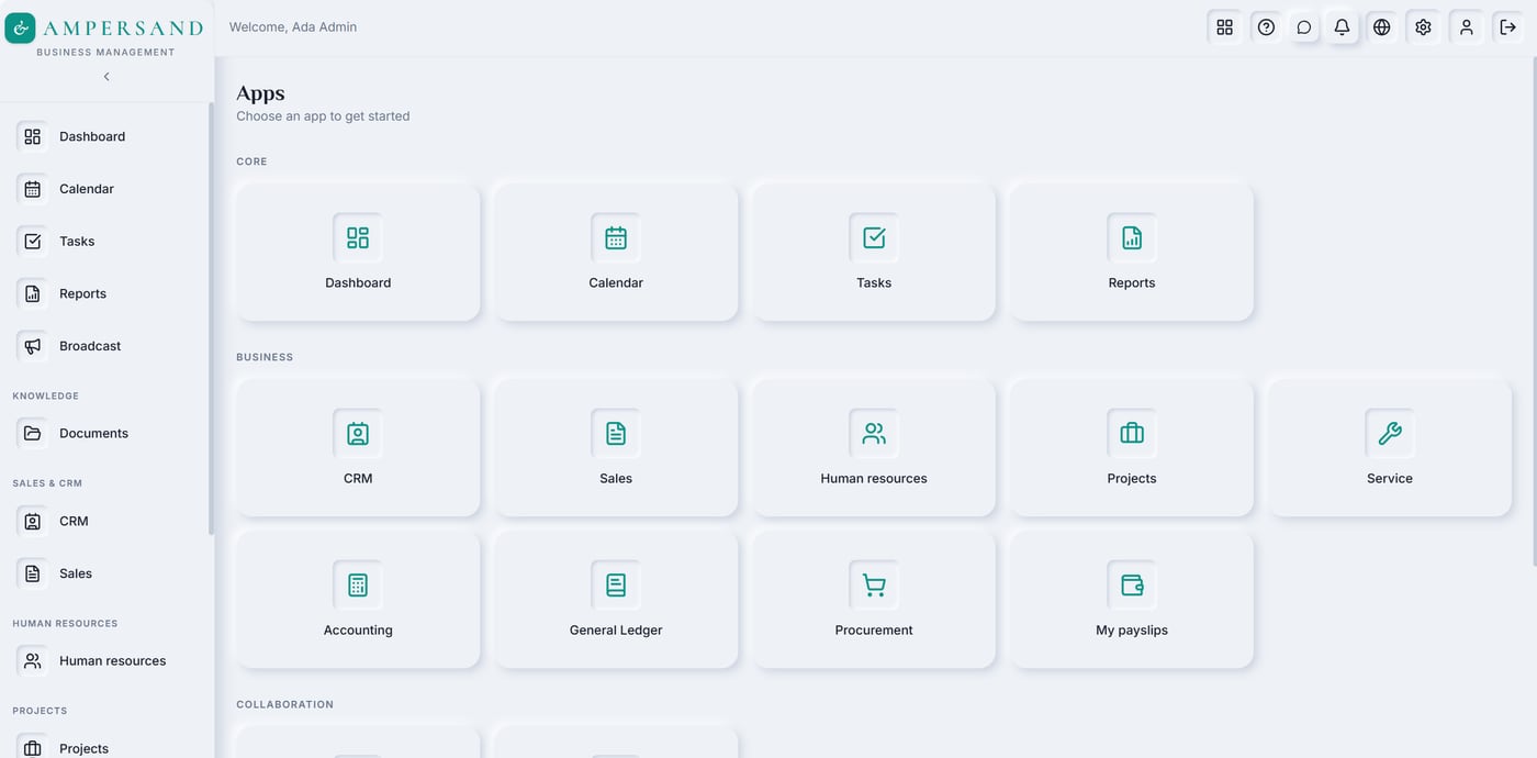 Moving Point ERP — apps overview