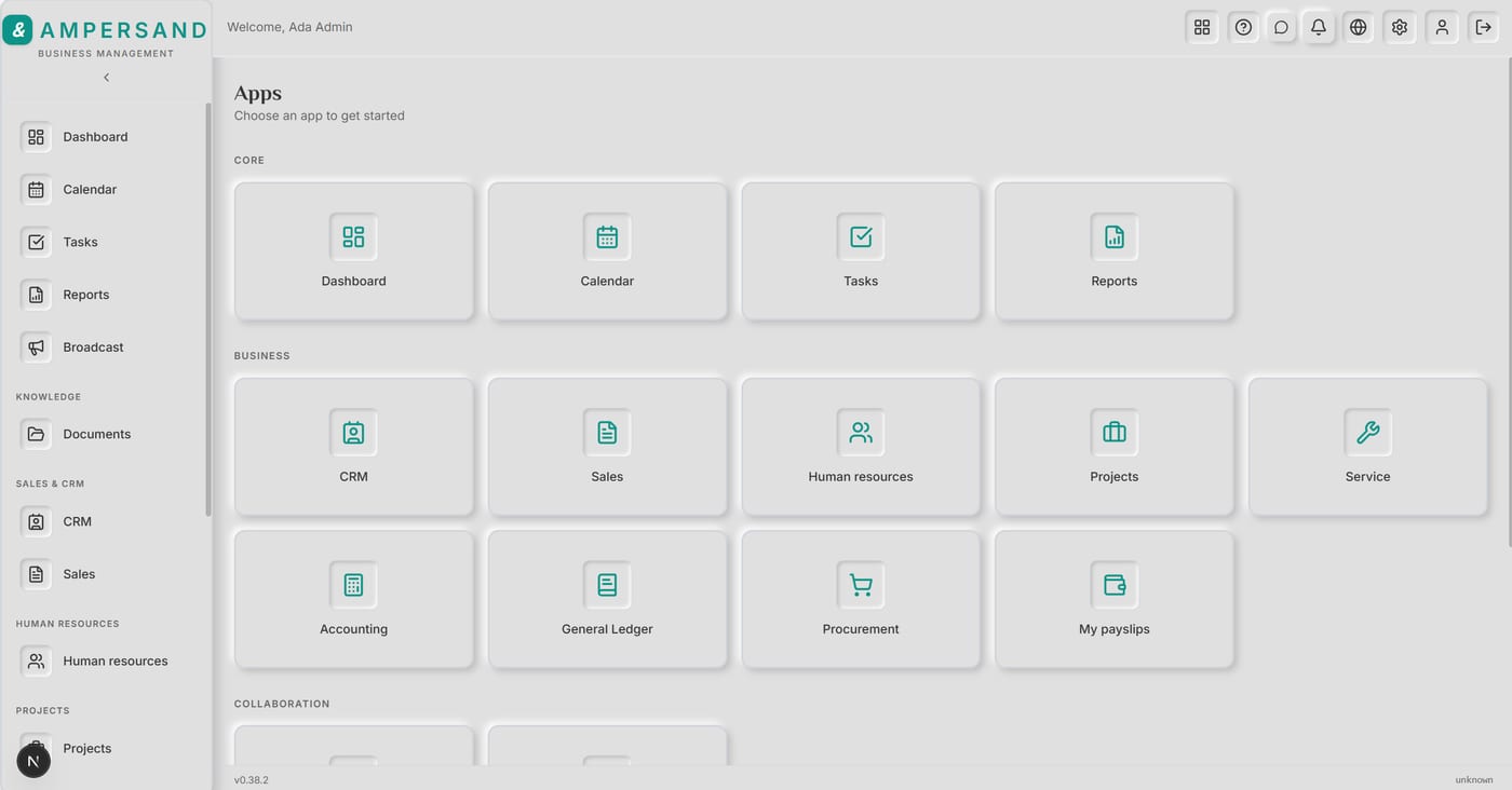Moving Point ERP — apps overview